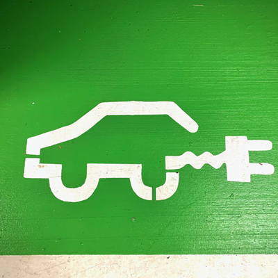 Illustration över elbil.